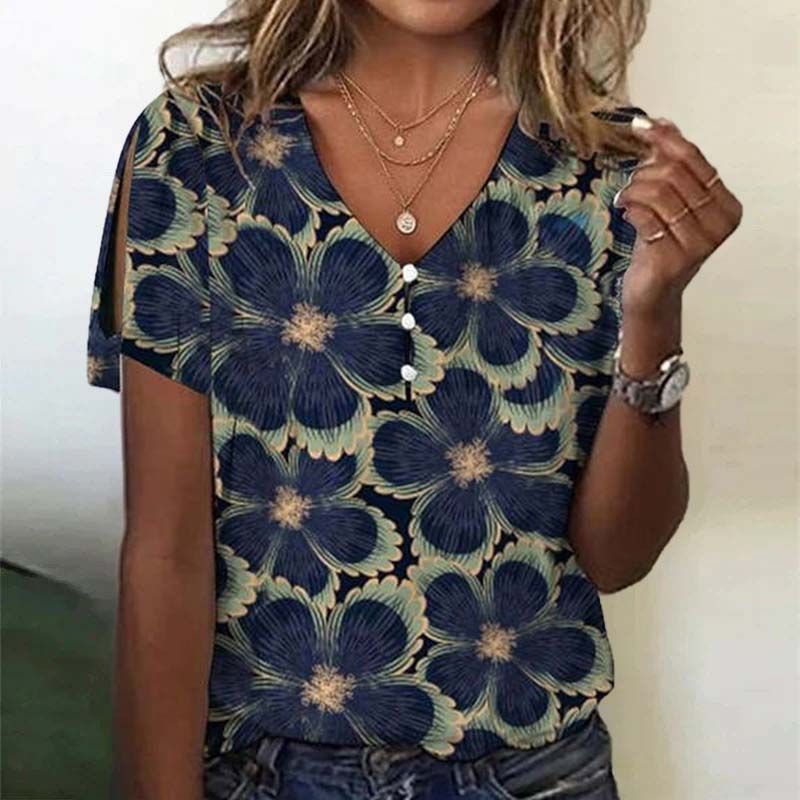 Sana™ Vintage Floral Print Blouse