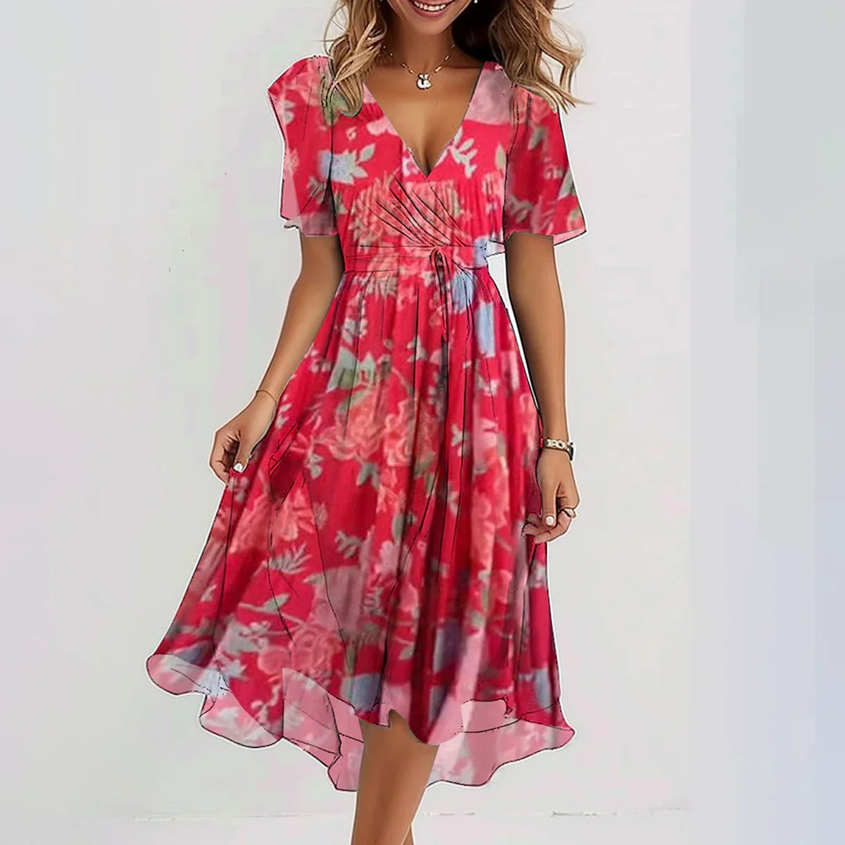 Juniper™ Elegant Short Sleeve Dress