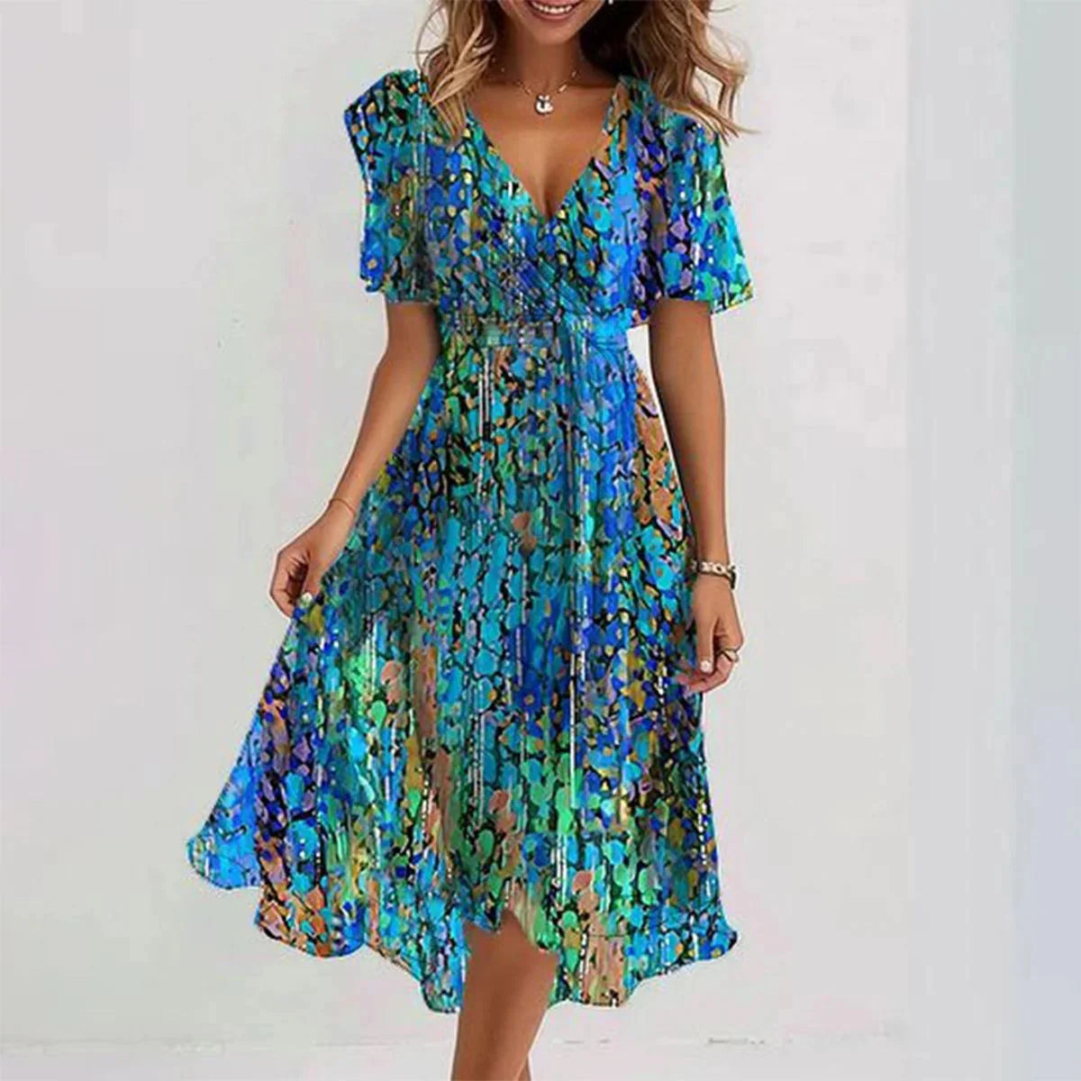 Juniper™ Elegant Short Sleeve Dress