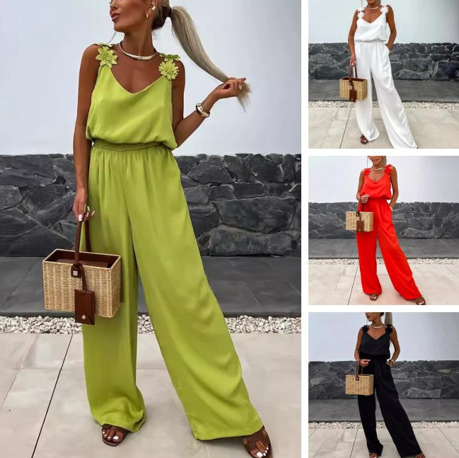 Idika™ Wide-leg Sleeveless Jumpsuit