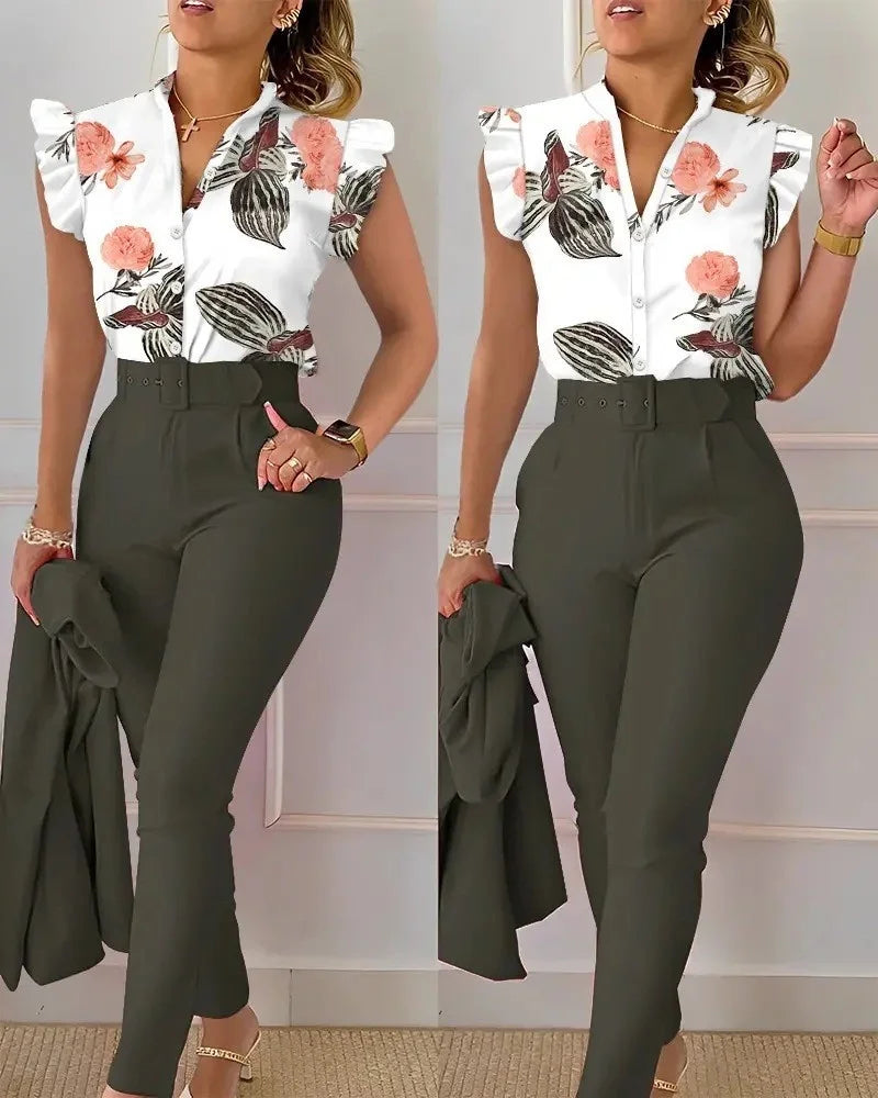 Maryam™ Women Elegant Print Two Piece Set