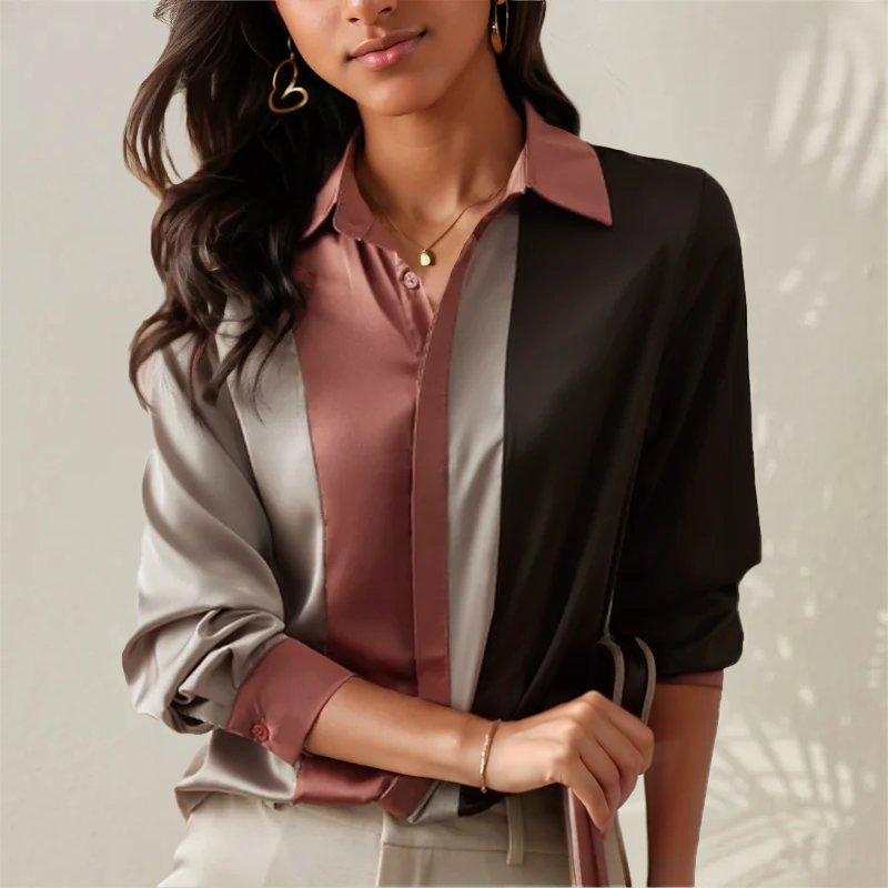 Audrey - Satin Blouse - Nagaia