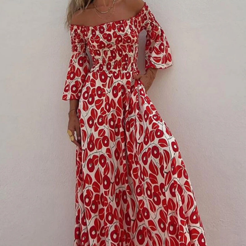 Lalita™ Off-Shoulder Flower Maxi Dress