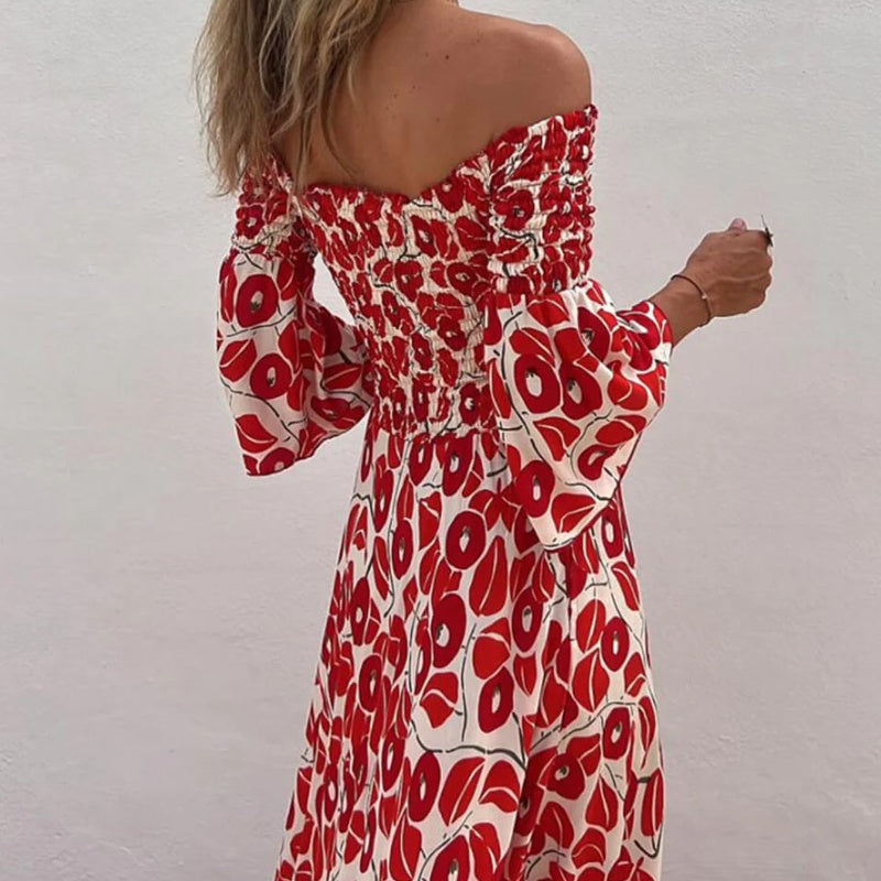 Lalita™ Off-Shoulder Flower Maxi Dress