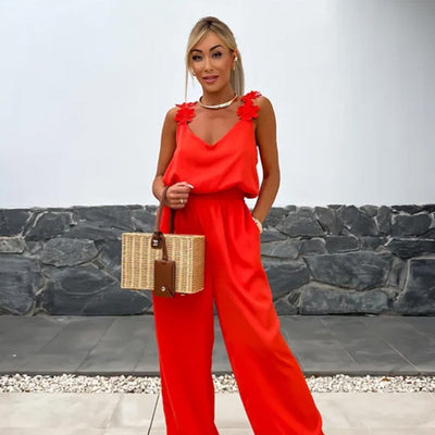 Idika™ Wide-leg Sleeveless Jumpsuit